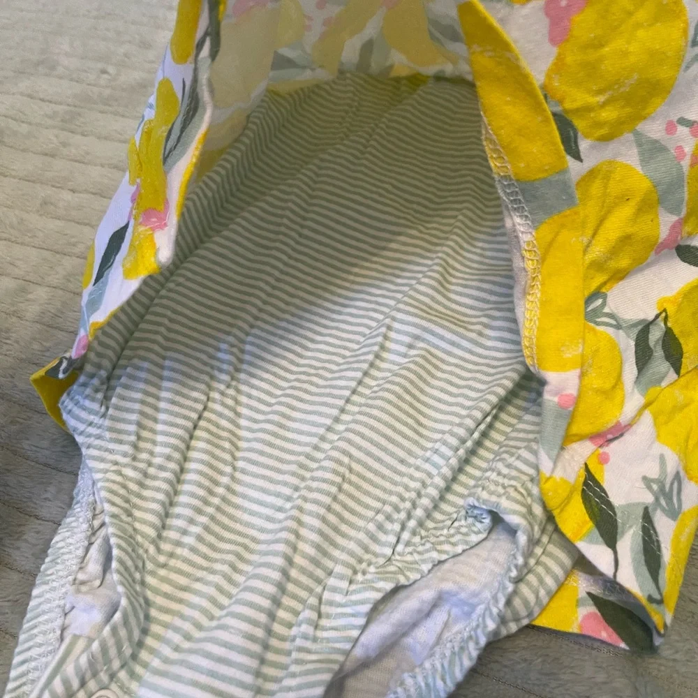 Carter's Lemon Print Dress Romper